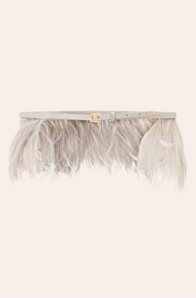 Altuzarra Feather Belt Grey Women Belts