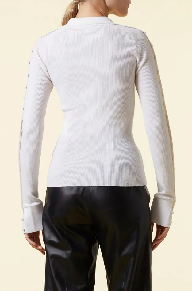Altuzarra Hill Knit Cardigan White Women Tops