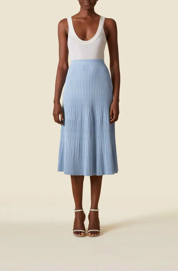 Altuzarra Ireene Knit Skirt Blue Women Skirts