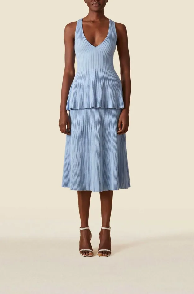 Altuzarra Janice Knit Top Blue Women Tops