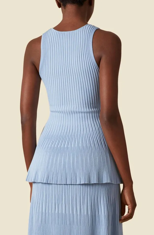 Altuzarra Janice Knit Top Blue Women Tops