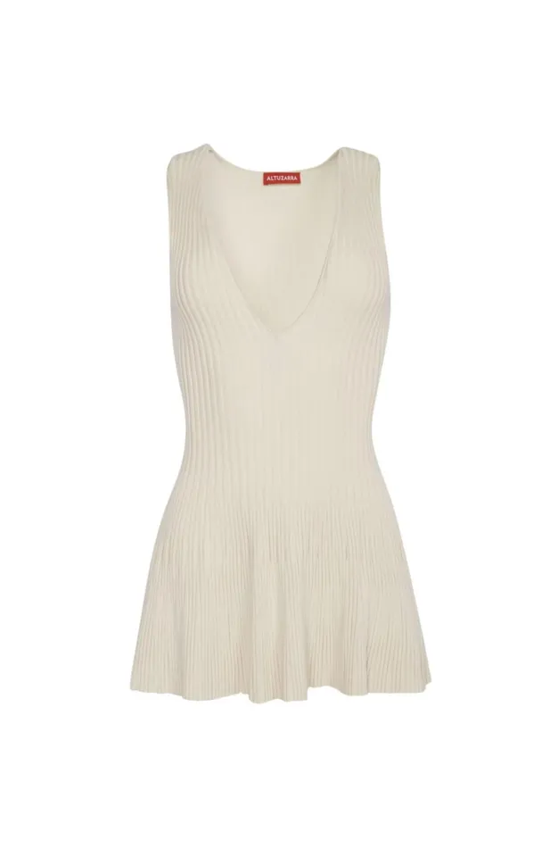 Altuzarra Janice Knit Top White Women Tops