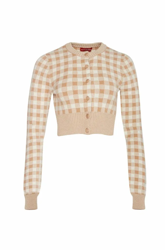 Altuzarra Latania Knit Cardigan Brown Women Tops
