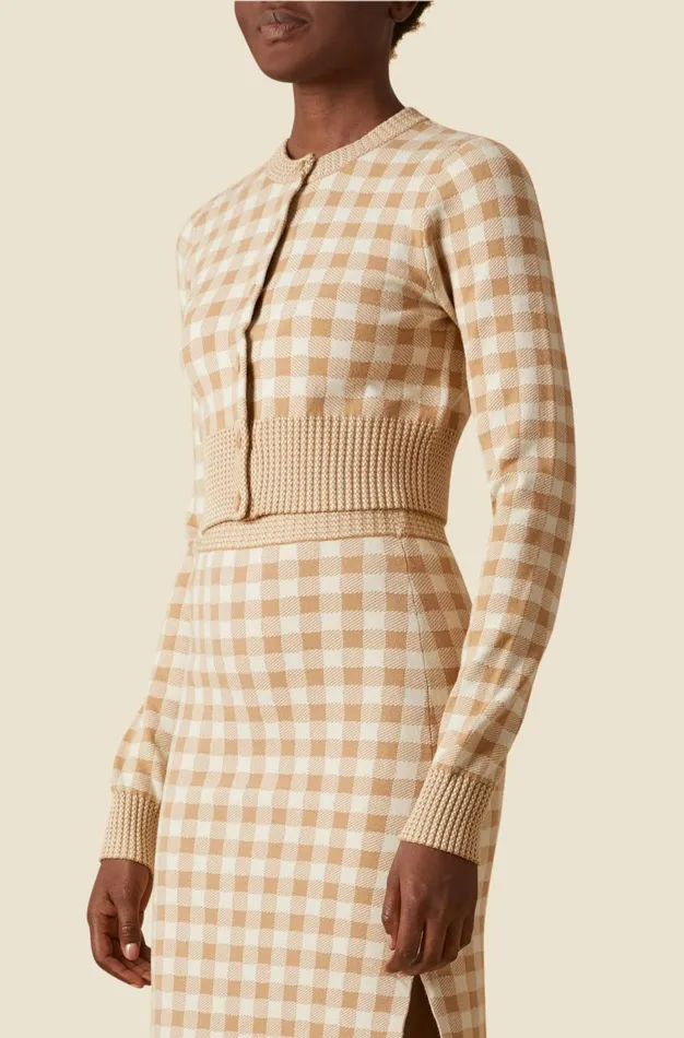 Altuzarra Latania Knit Cardigan Brown Women Tops