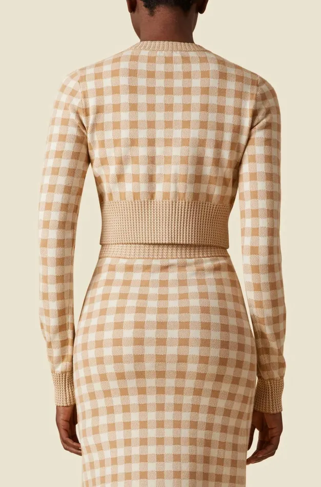 Altuzarra Latania Knit Cardigan Brown Women Tops