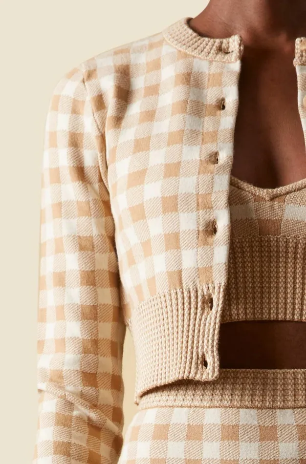 Altuzarra Latania Knit Cardigan Brown Women Tops