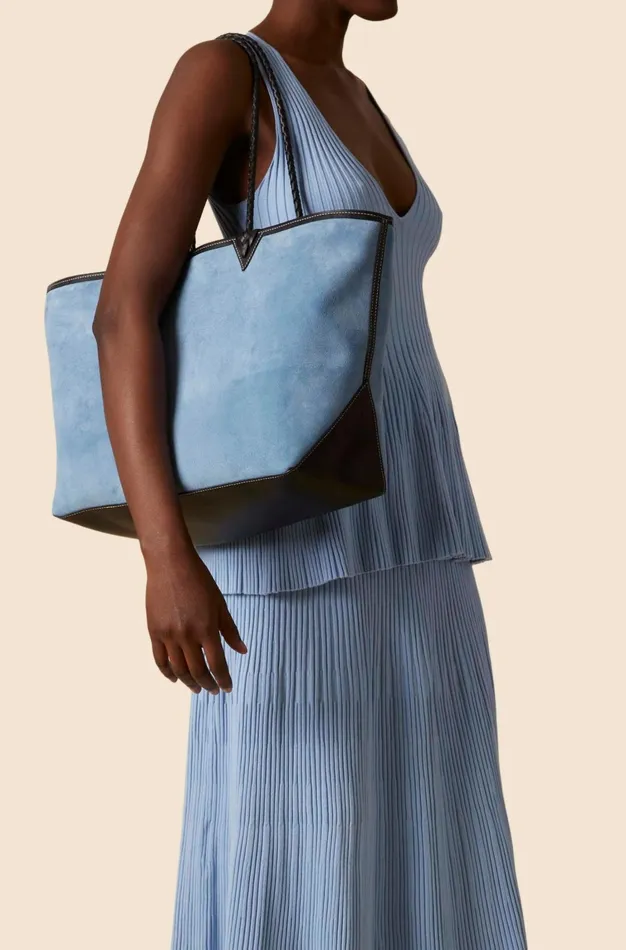 Altuzarra Reversible Leather Tote Blue Women Bags