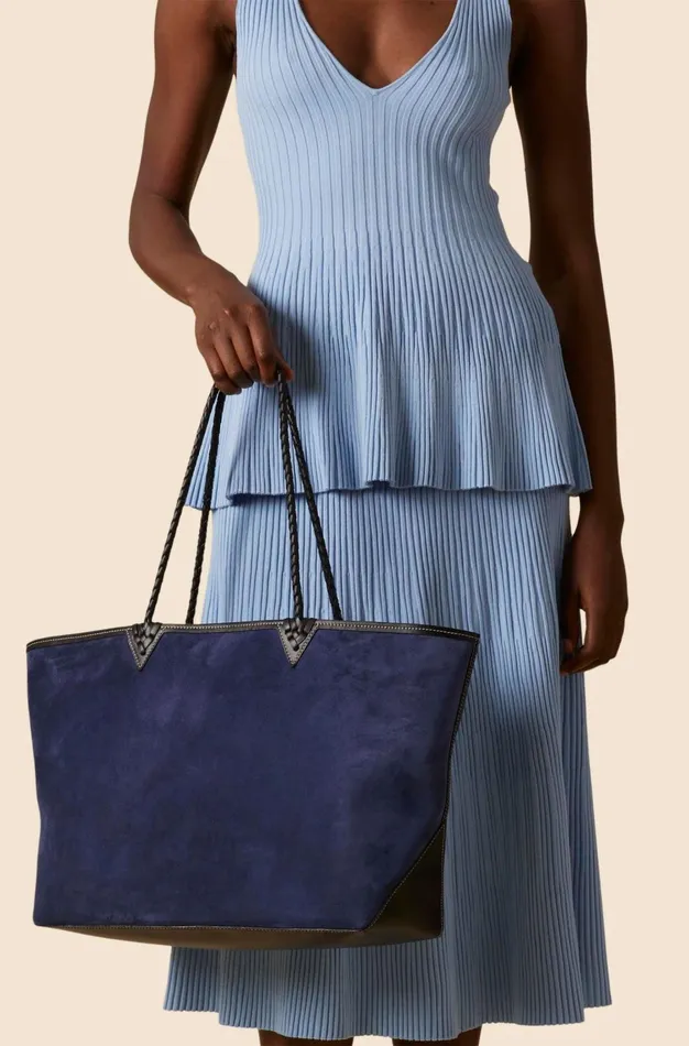 Altuzarra Reversible Leather Tote Blue Women Bags