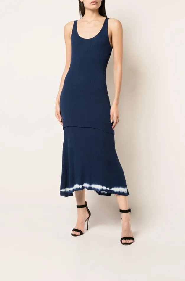 Altuzarra Shinobu Knit Dress Blue Women Shibori Collection