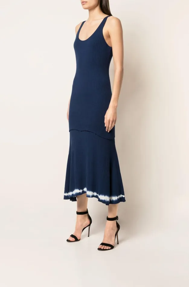 Altuzarra Shinobu Knit Dress Blue Women Shibori Collection