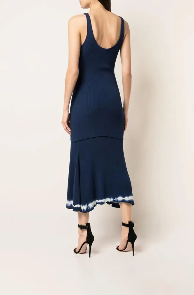 Altuzarra Shinobu Knit Dress Blue Women Shibori Collection