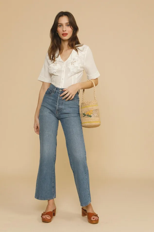 ALVARO Top White Women Rouje Blouses and Tops