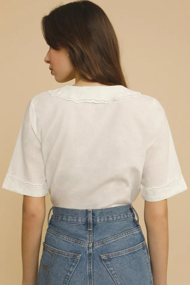 ALVARO Top White Women Rouje Blouses and Tops