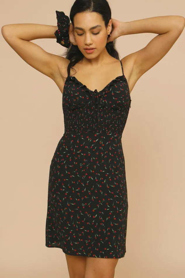 ANDRIA Dress Mini Tulipe Noir Women Rouje Dresses