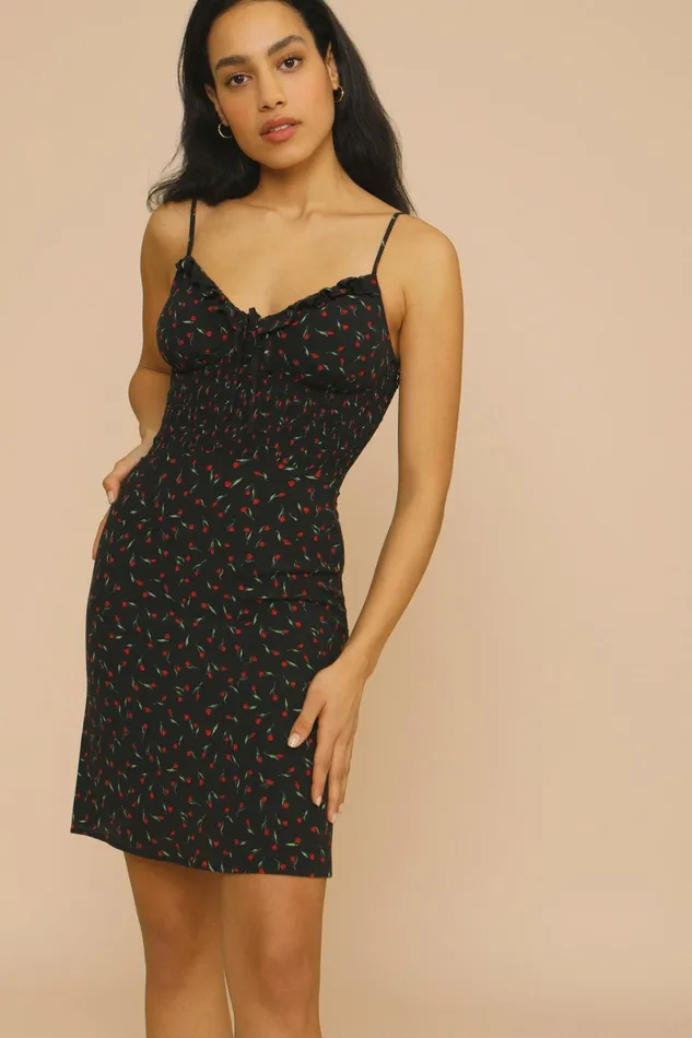 ANDRIA Dress Mini Tulipe Noir Women Rouje Dresses
