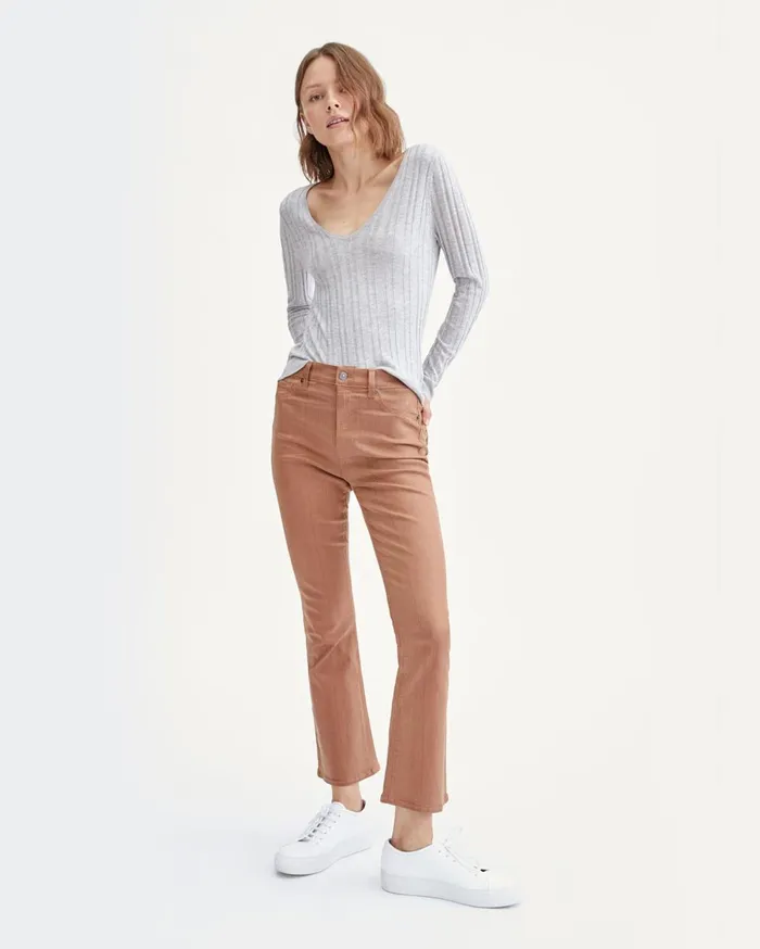 Ankle Women 7 For All Mankind Coated High Waist Slim Kick With Faux Pockets In Penny Ankle Women 7 For All Mankind Coated High Waist Slim Kick With Faux Pockets In Penny