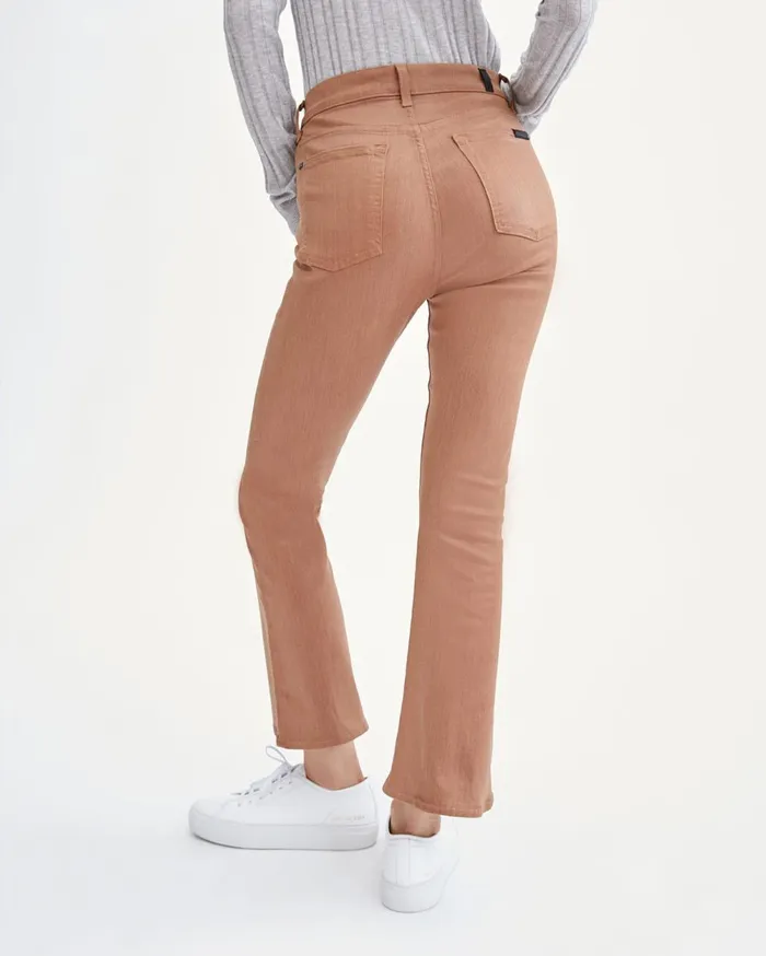 Ankle Women 7 For All Mankind Coated High Waist Slim Kick With Faux Pockets In Penny