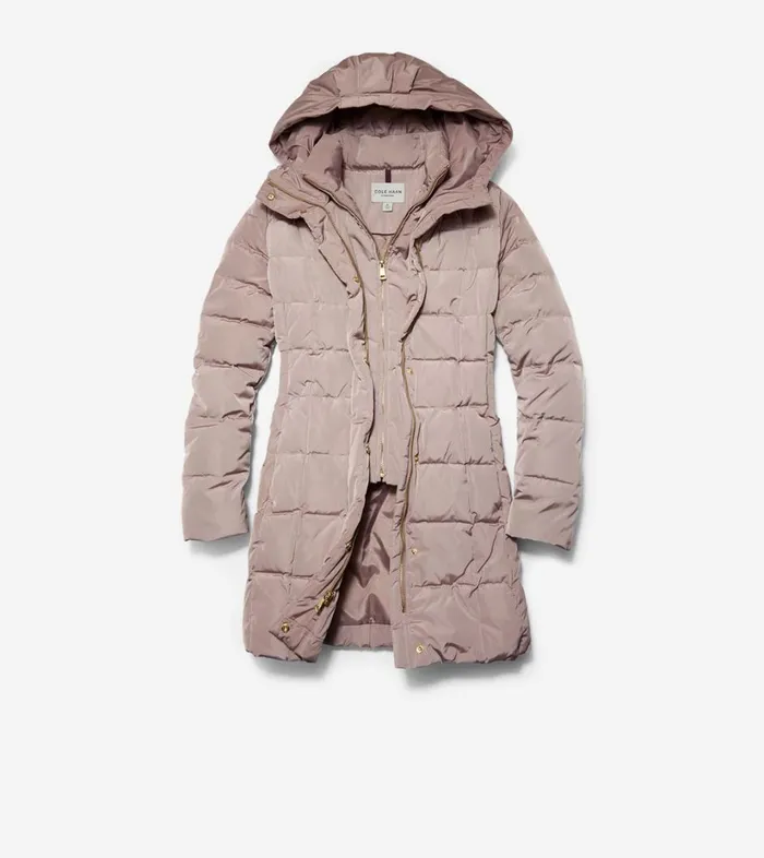 Bags And Backpacks Women Cole Haan 32034 Signature Hooded Taffeta Down Coat Cashew Bags And Backpacks Women Cole Haan 32034 Signature Hooded Taffeta Down Coat Cashew
