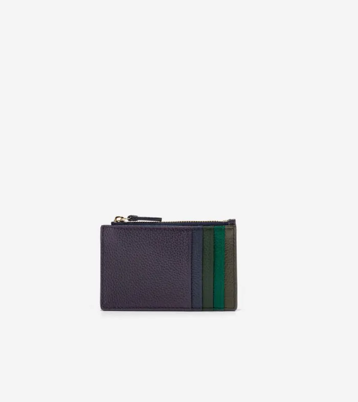 Bags And Backpacks Women Cole Haan Card Case With Zip Evening Blue