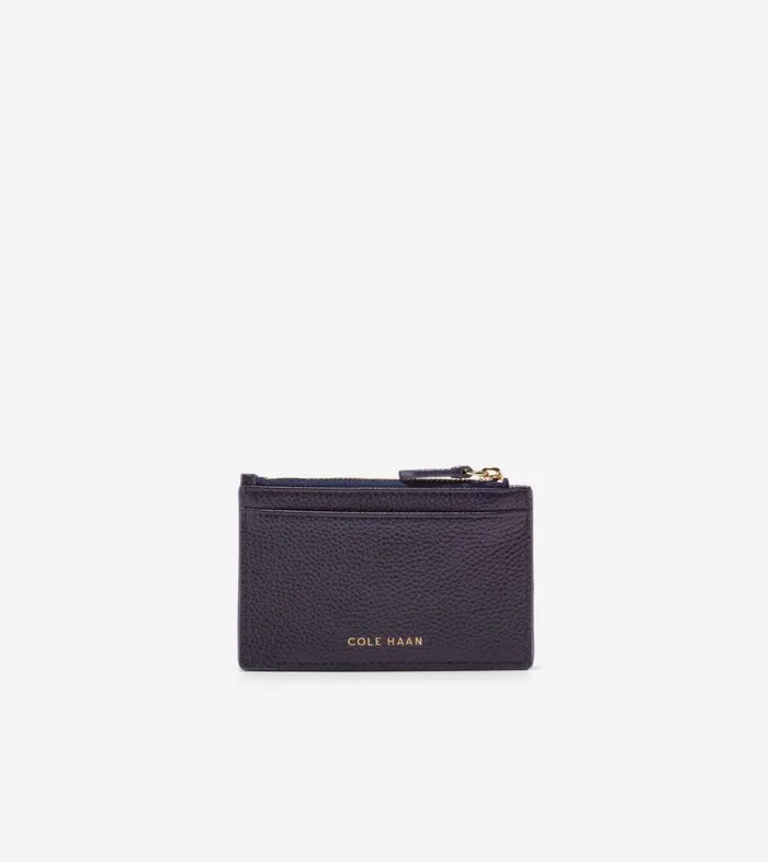 Bags And Backpacks Women Cole Haan Card Case With Zip Evening Blue Bags And Backpacks Women Cole Haan Card Case With Zip Evening Blue