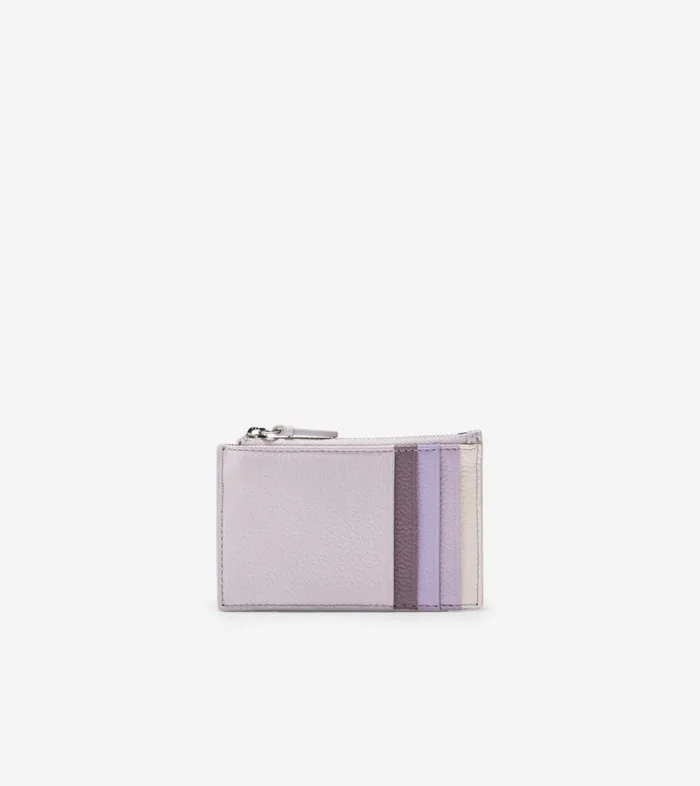 Bags And Backpacks Women Cole Haan Card Case With Zip Purple Slate