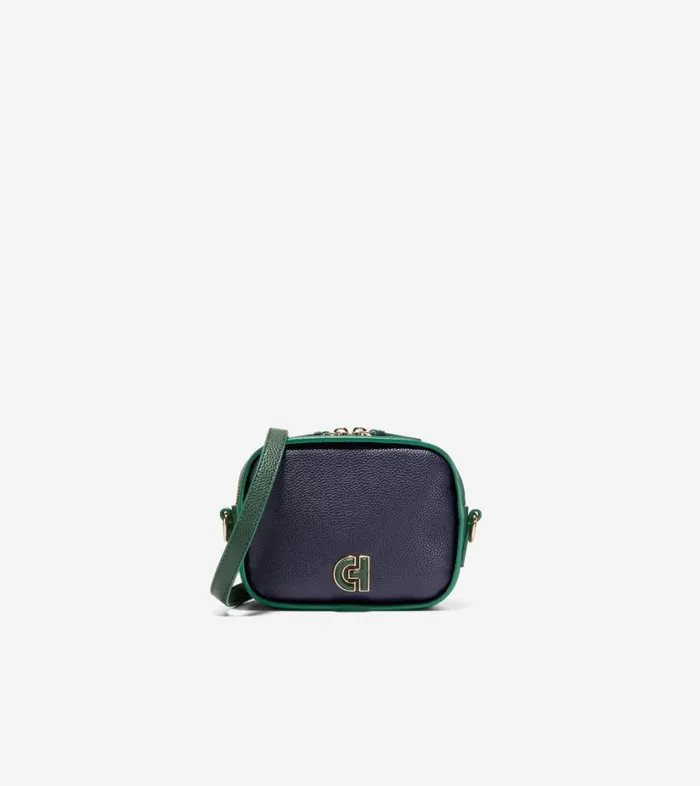 Bags And Backpacks Women Cole Haan Essential Crossbody Camera Bag Evening Blue Scarab Aventurine