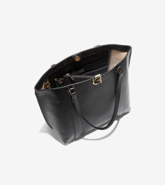 Bags And Backpacks Women Cole Haan Essential Small Tote Black Bags And Backpacks Women Cole Haan Essential Small Tote Black