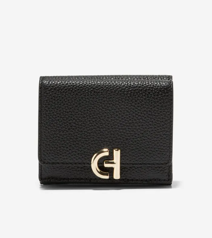 Bags And Backpacks Women Cole Haan Essential Trifold Wallet Black