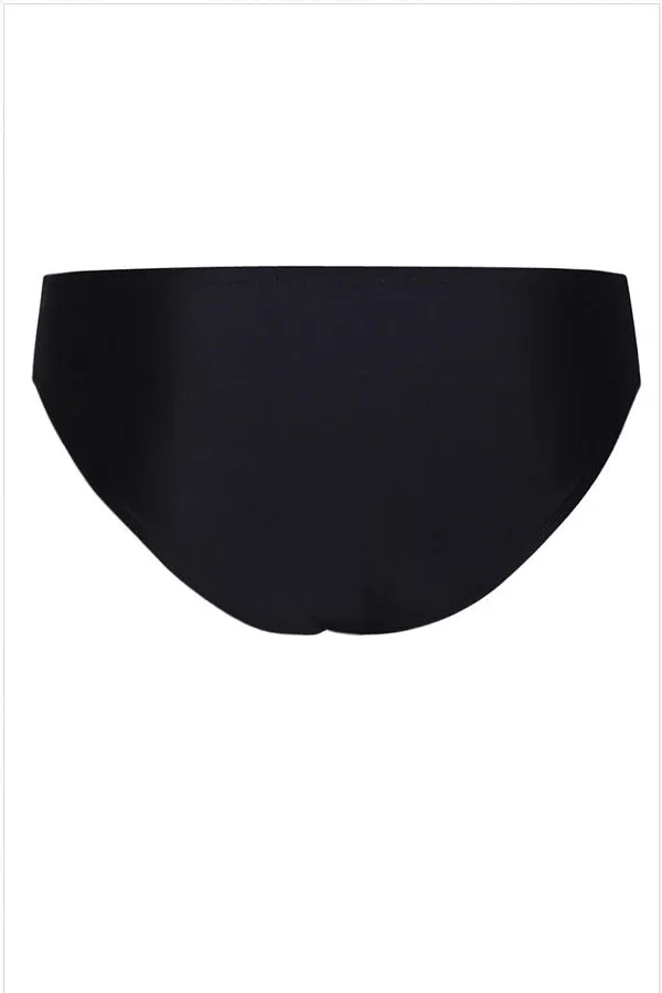 Beachsissi Swim Bottom Women High Leg Cut Black Bikini Bottom Black