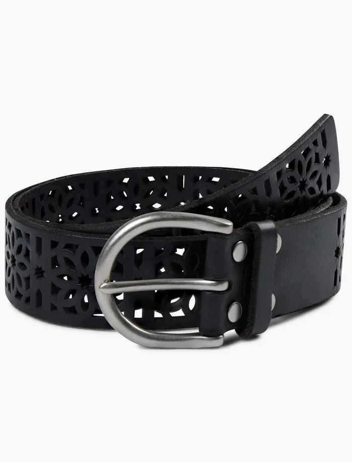 Belts Women Lucky Brand Cut Out Belt Black