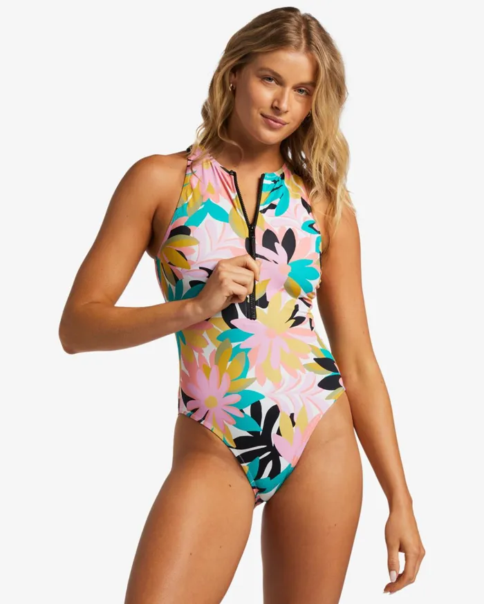 Billabong Adventure Division Swim Women ADiv High Neck One Piece Swimsuit Black Multi 3