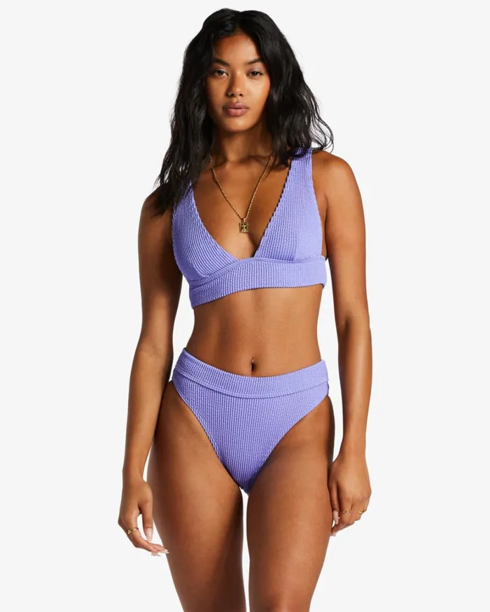 Billabong Bikinis Women Summer High Remi Plunge Bikini Top Violet Cove