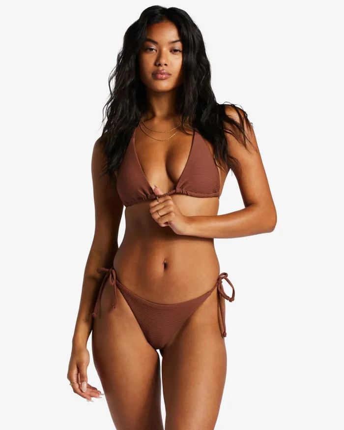 Billabong Bikinis Women Tanlines Multi Triangle Bikini Top Mocha