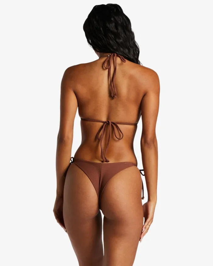 Billabong Bikinis Women Tanlines Tie Side Tanga Bikini Bottoms Mocha
