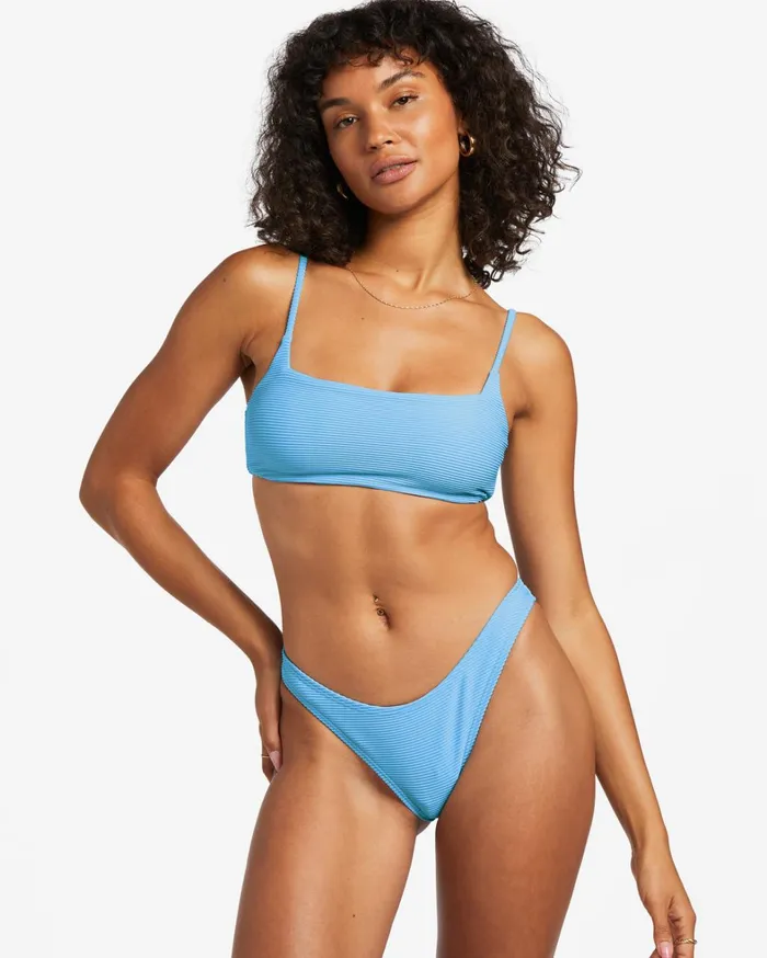 Billabong Bikinis Women Tanlines Zoe Crop Bikini Top Summer Sky