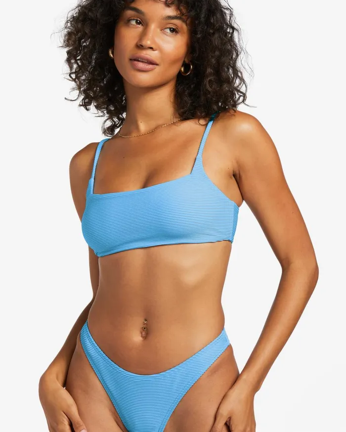 Billabong Bikinis Women Tanlines Zoe Crop Bikini Top Summer Sky Billabong Bikinis Women Tanlines Zoe Crop Bikini Top Summer Sky