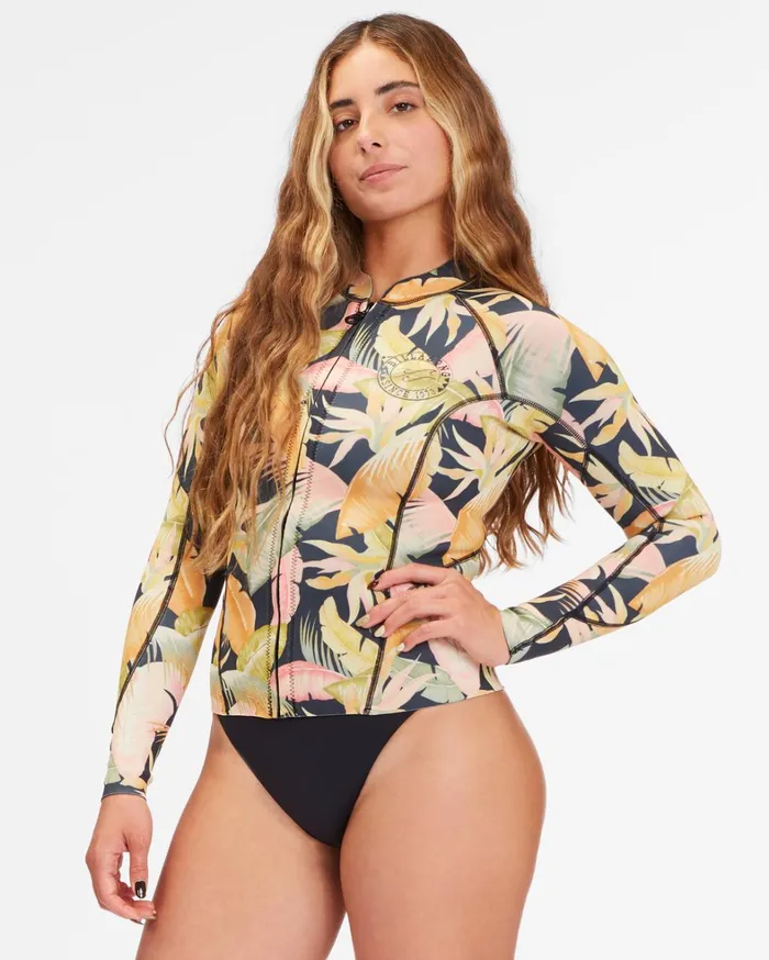 Billabong Billabong Surf Capsule Women 1mm Peeky Wetsuit Jacket Jungle Night Billabong Billabong Surf Capsule Women 1mm Peeky Wetsuit Jacket Jungle Night