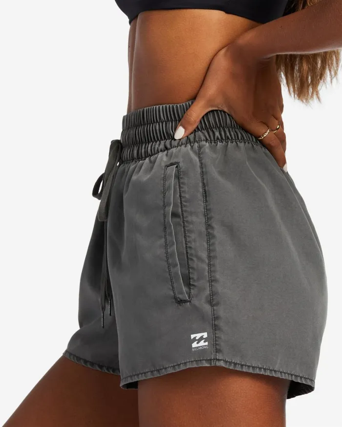 Billabong Boardshorts Women Sol Searcher New Elastic Waist Swim Shorts Black Pebble Billabong Boardshorts Women Sol Searcher New Elastic Waist Swim Shorts Black Pebble