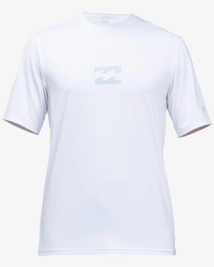 Billabong Boys039 Rashguards and Surf Tees Men Boy039s 27 All Day Wave Loose Fit Short Sleeve Surf Tee White Billabong Boys039 Rashguards and Surf Tees Men Boy039s 27 All Day Wave Loose Fit Short Sleeve Surf Tee White