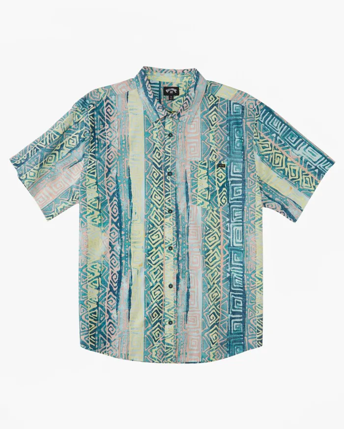Billabong Boys039 Shirts Men Boy039s Sundays Short Sleeve Shirt Aqua