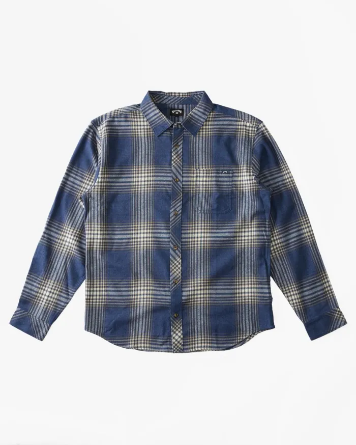 Billabong Boys039 Shirts Men COASTLINE FLANNEL Dark Navy