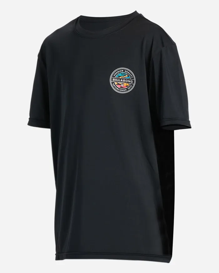 Billabong Boys039 Shorts Men Boy039s Rotor Short Sleeve UPF 50 Surf TShirt Black Billabong Boys039 Shorts Men Boy039s Rotor Short Sleeve UPF 50 Surf TShirt Black