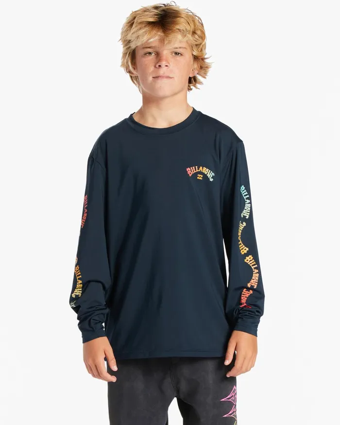 Billabong Boys039 Shorts Men Boy039s Snaking Arches Long Sleeve UPF 50 Surf TShirt Navy Billabong Boys039 Shorts Men Boy039s Snaking Arches Long Sleeve UPF 50 Surf TShirt Navy