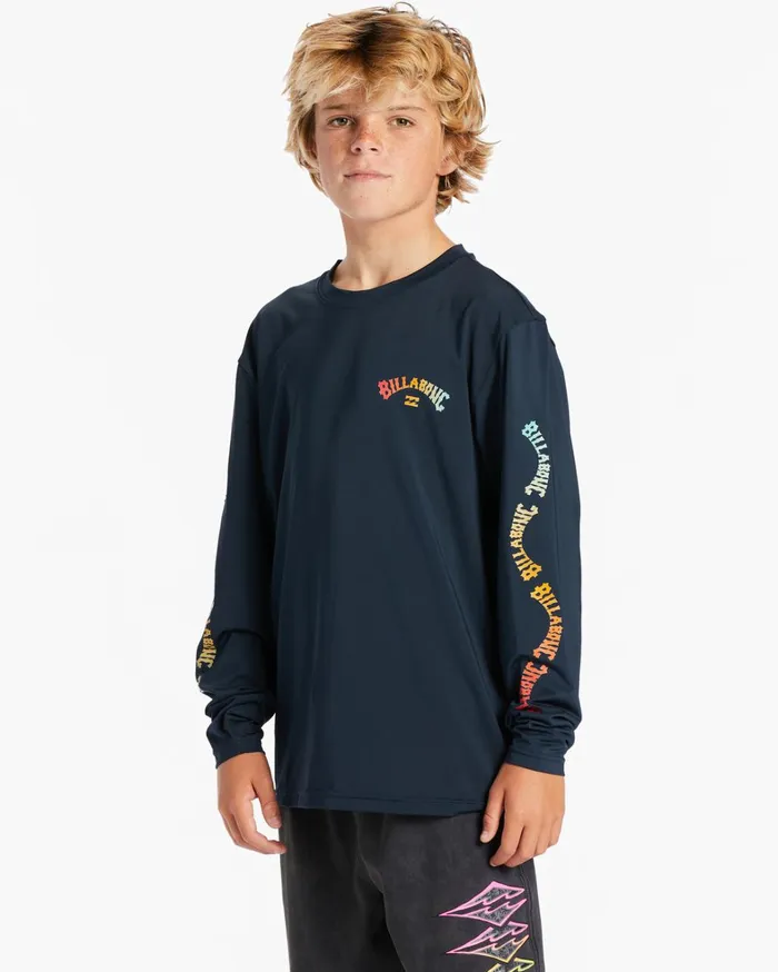 Billabong Boys039 Shorts Men Boy039s Snaking Arches Long Sleeve UPF 50 Surf TShirt Navy Billabong Boys039 Shorts Men Boy039s Snaking Arches Long Sleeve UPF 50 Surf TShirt Navy