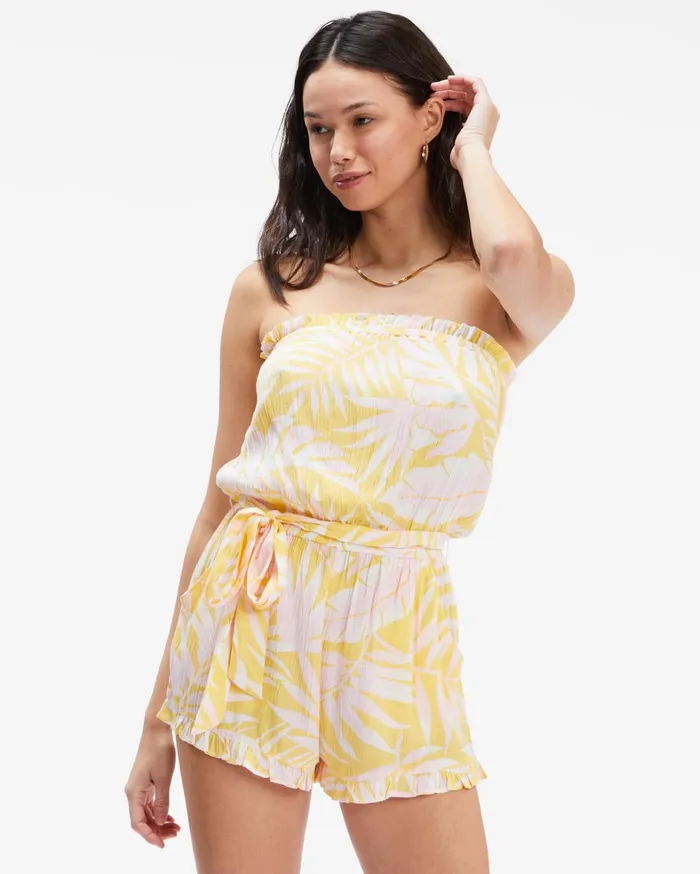 Billabong Dresses Women Flower Days Romper Sunburst Billabong Dresses Women Flower Days Romper Sunburst