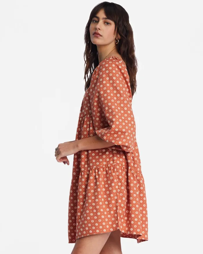 Billabong Dresses Women Love Crush Babydoll Dress Brick Billabong Dresses Women Love Crush Babydoll Dress Brick