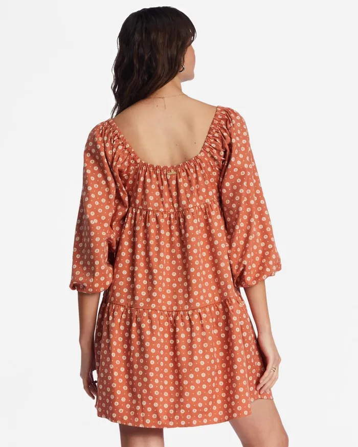 Billabong Dresses Women Love Crush Babydoll Dress Brick Billabong Dresses Women Love Crush Babydoll Dress Brick
