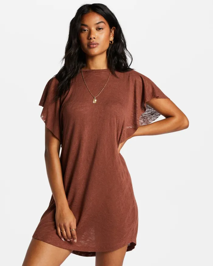 Billabong Dresses Women Out For Waves CoverUp Dress Mocha