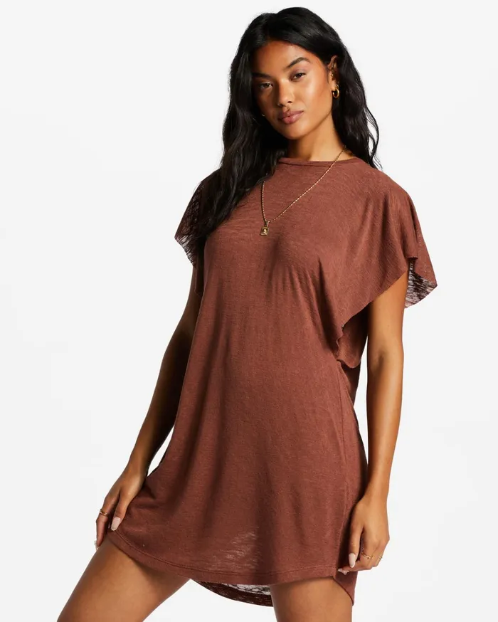Billabong Dresses Women Out For Waves CoverUp Dress Mocha Billabong Dresses Women Out For Waves CoverUp Dress Mocha