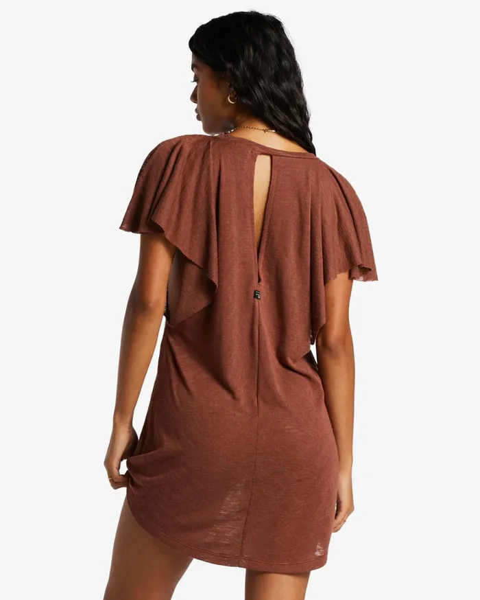 Billabong Dresses Women Out For Waves CoverUp Dress Mocha Billabong Dresses Women Out For Waves CoverUp Dress Mocha